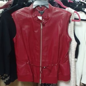 Red Leather Vest